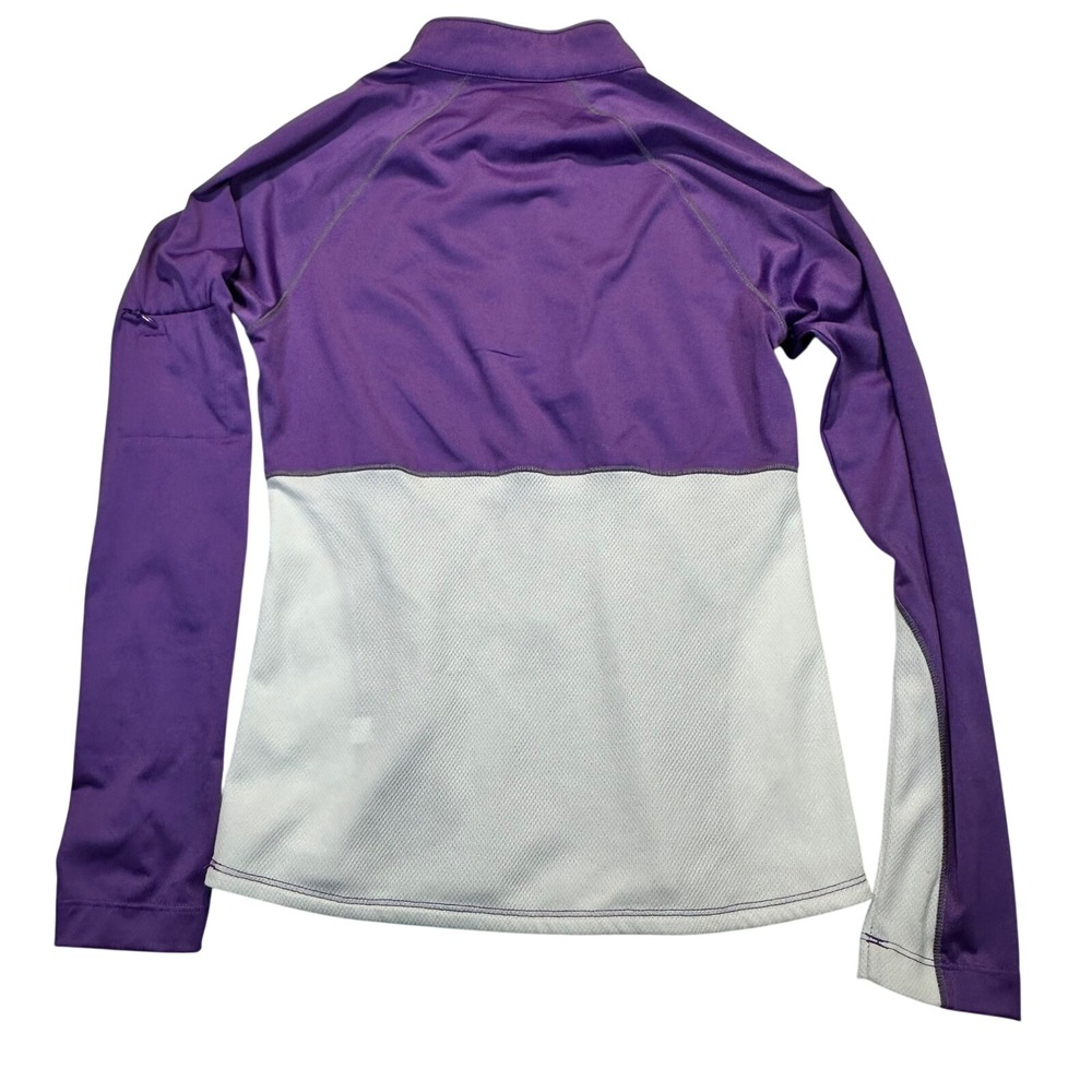 Fila Sport Womens Quarter Zip Pullover Activewear Top Purple White Small Snags - Picture 8 of 10